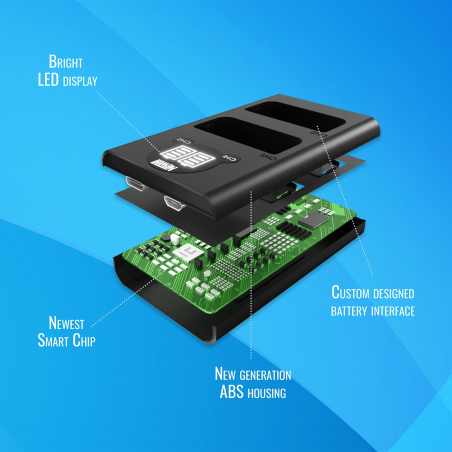 Ładowarka dwukanałowa Newell DL-USB-C do akumulatorów EN-EL14 - Zdjęcie 6