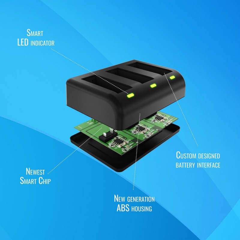 Ładowarka trójkanałowa Newell SDC-USB do akumulatorów AABAT-001 - Zdjęcie 6