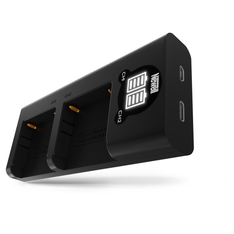Ładowarka dwukanałowa Newell DL-USB-C do akumulatorów NP-F550/770/970 do Sony